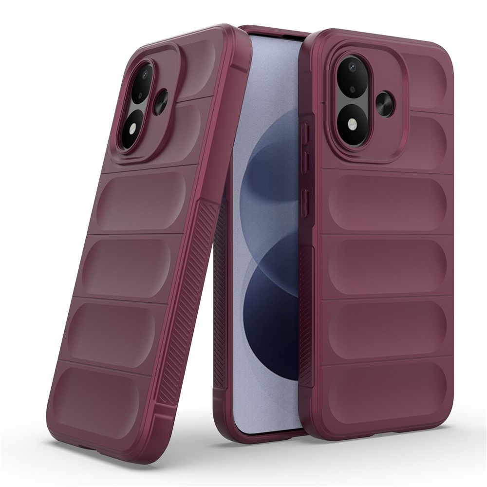 Rugg odolný gelový obal na Xiaomi Redmi Note 17 4G/5G - vínový