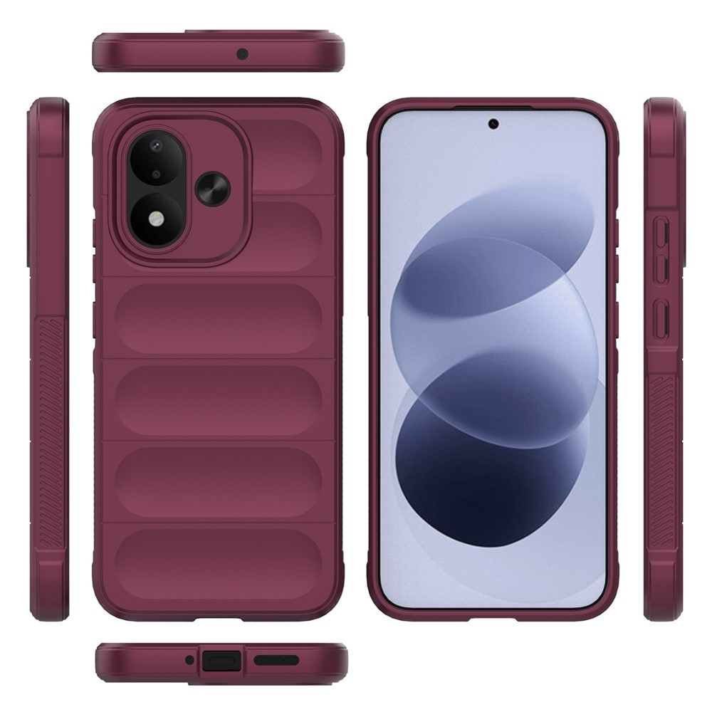 Rugg odolný gelový obal na Xiaomi Redmi Note 17 4G/5G - vínový