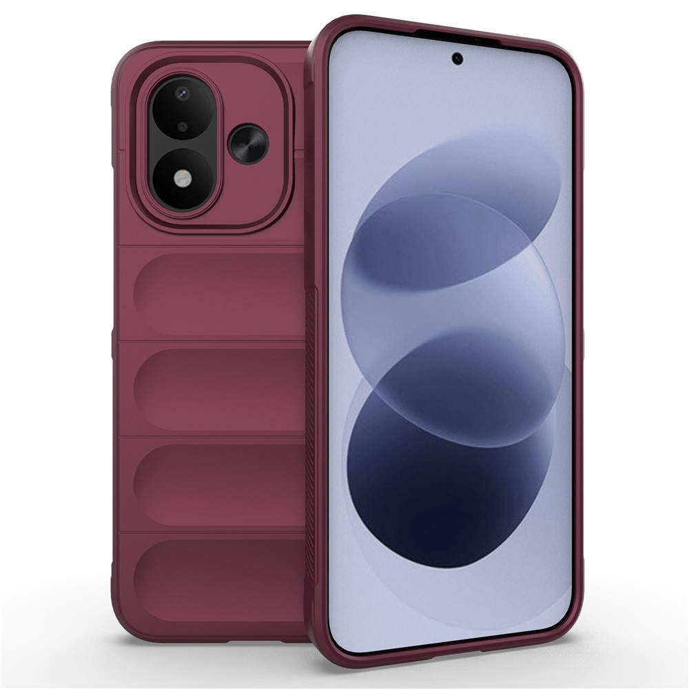Rugg odolný gelový obal na Xiaomi Redmi Note 17 4G/5G - vínový
