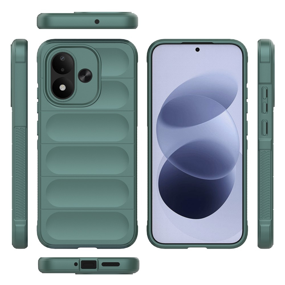 Rugg odolný gelový obal na Xiaomi Redmi Note 17 4G/5G - zelený