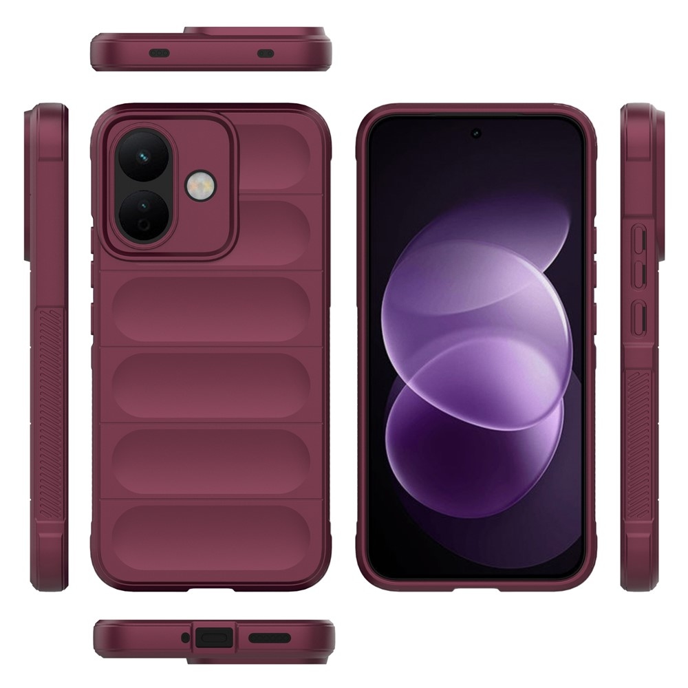 Rugg odolný gelový obal na Xiaomi Redmi Note 17 Pro 5G - vínový