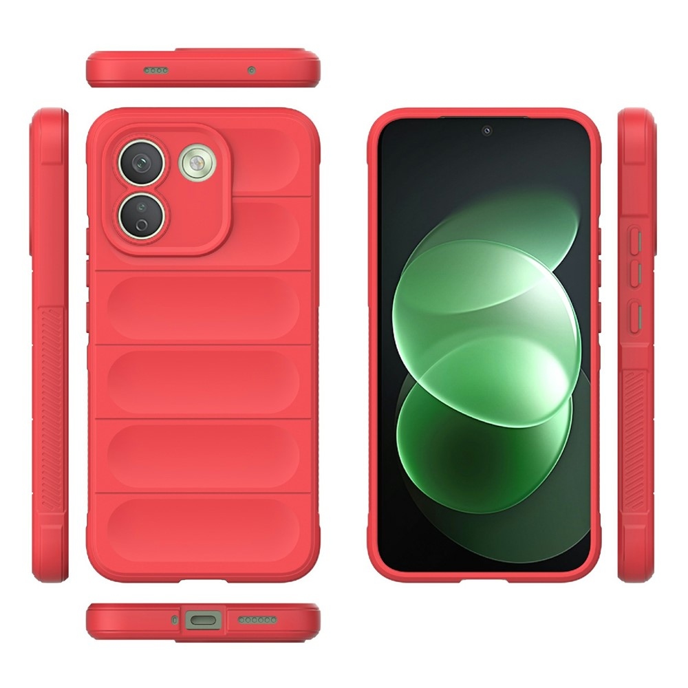 Rugg odolný gelový obal na Xiaomi Redmi Note 17 Pro Max 5G - červený