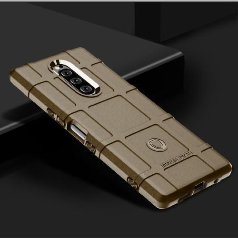 Rugged gelový obal na mobil Sony Xperia 1 - hnědý
