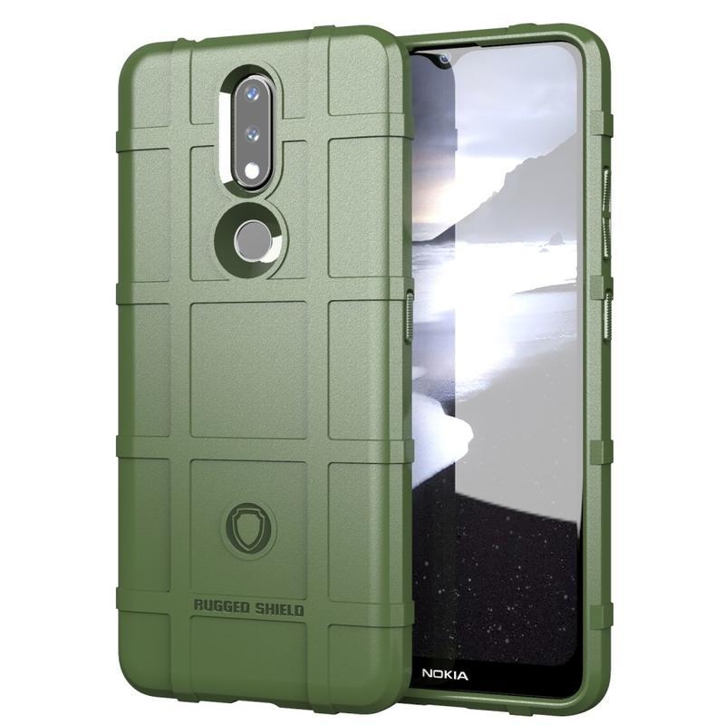 Rugged odolný gelový obal na mobil Nokia 2.4 - zelený