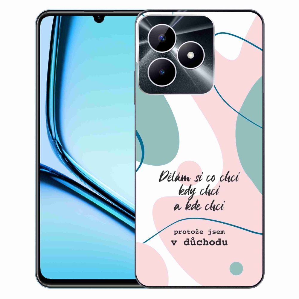 Gelový kryt mmCase na Realme Note 50 - vtipný text 10 bílé pozadí