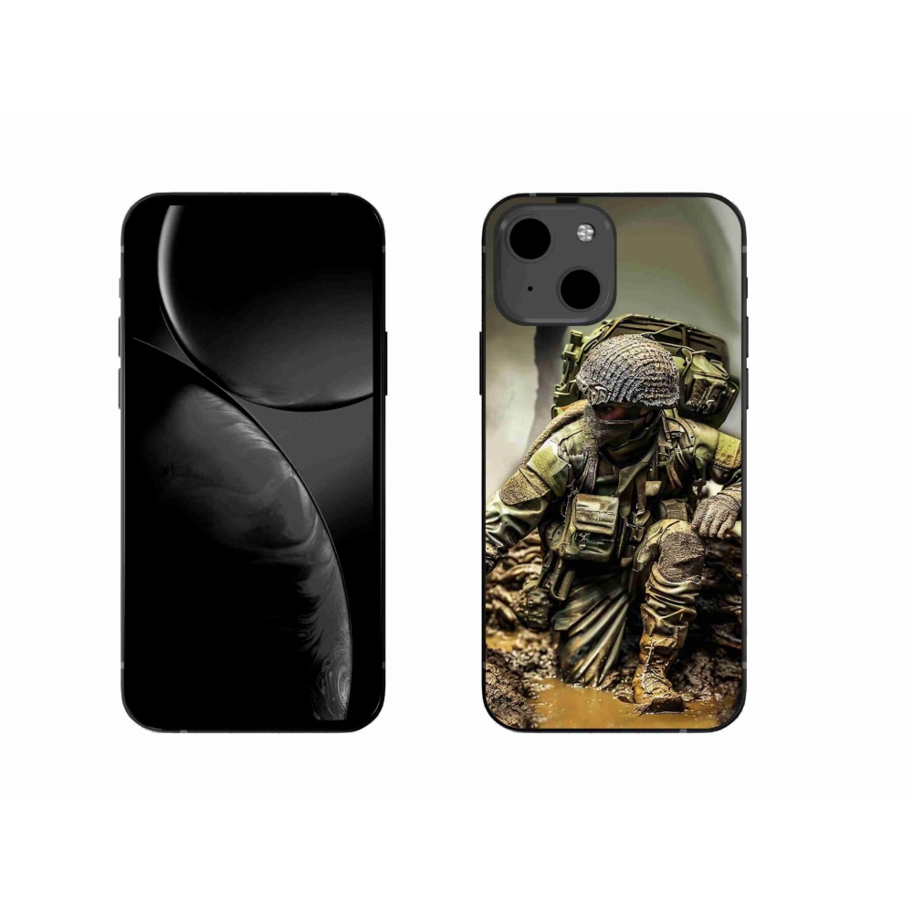 Gelový kryt mmCase na iPhone 13 6.1 - voják