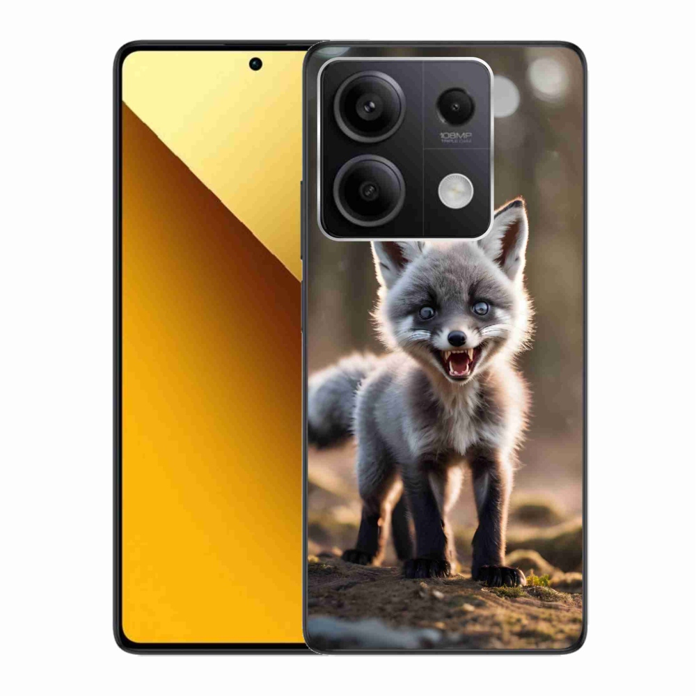 Gelový kryt mmCase na Xiaomi Redmi Note 13 5G - rozzuřená liška