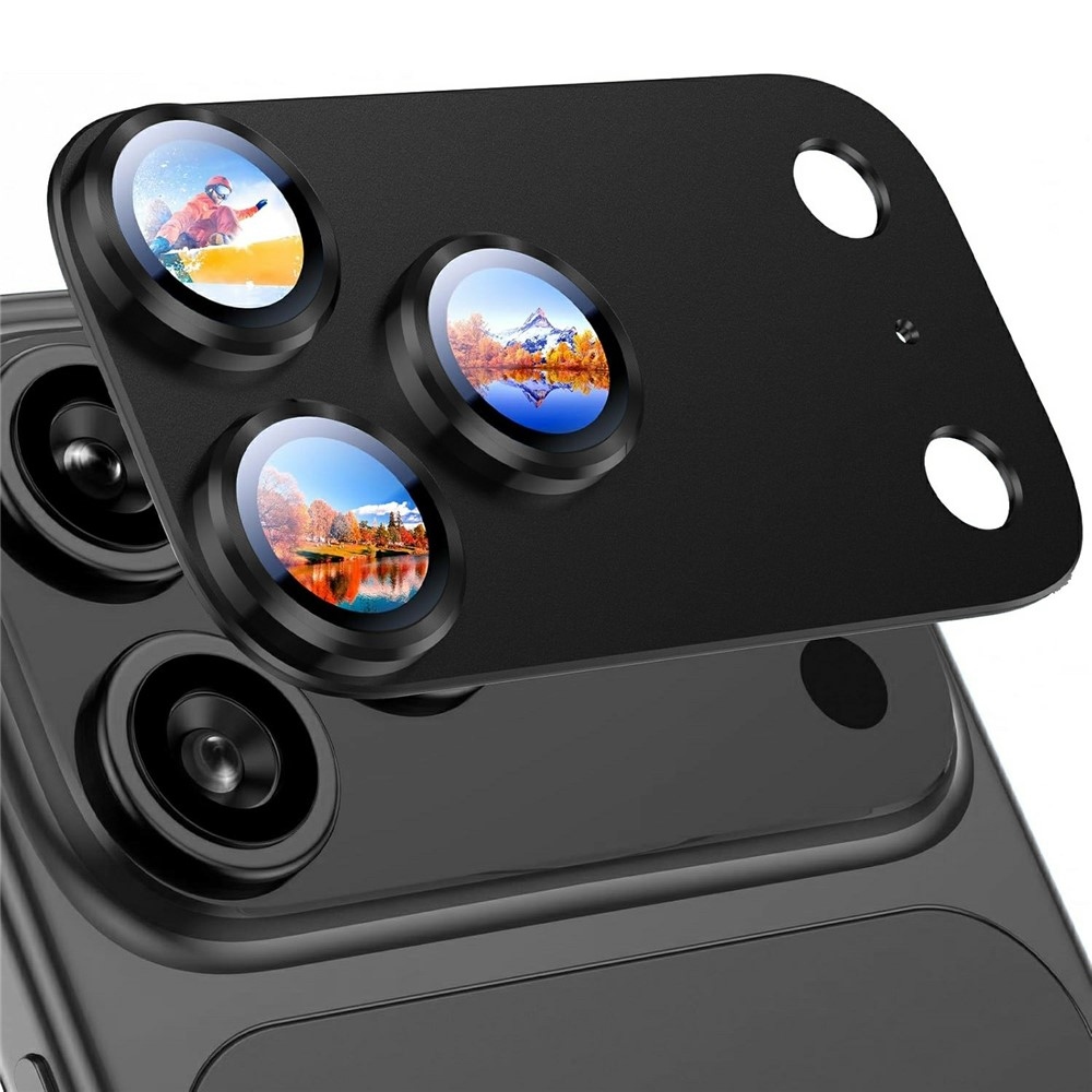 RURI sklo čočky fotoaparátu na mobil iPhone 18 Pro Max - černé