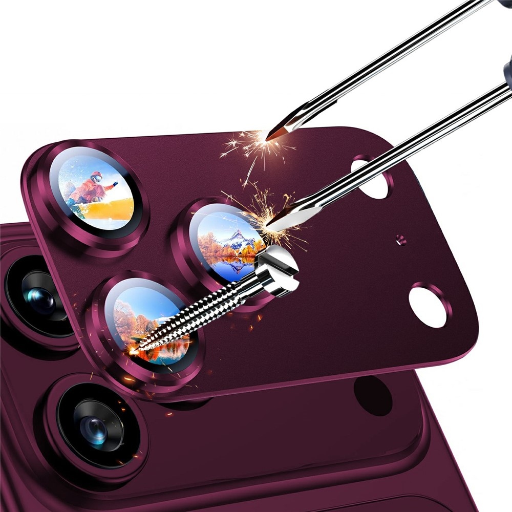 RURI sklo čočky fotoaparátu na mobil iPhone 18 Pro Max - vínové