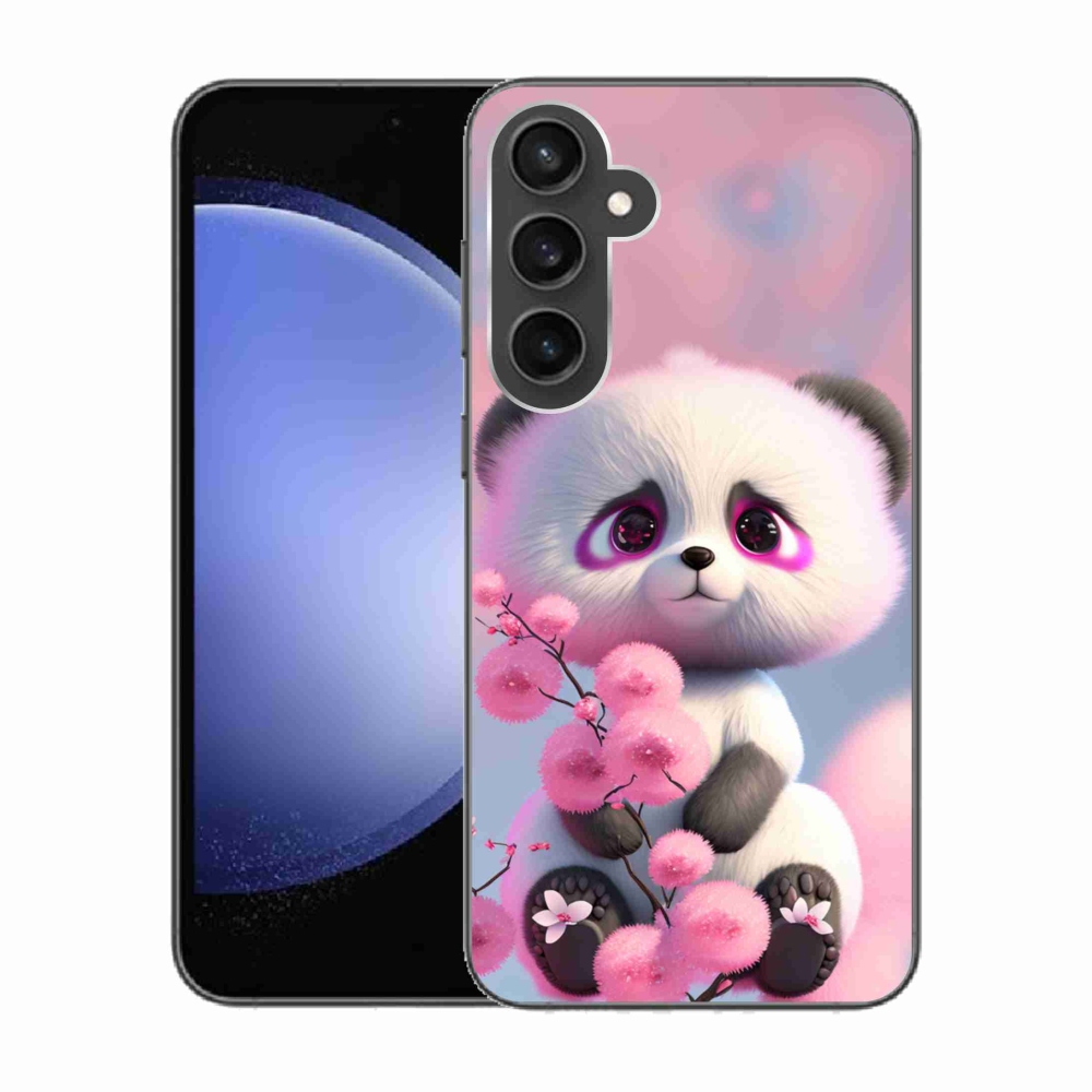 Gelový kryt mmCase na Samsung Galaxy S23 FE - roztomilá panda 1