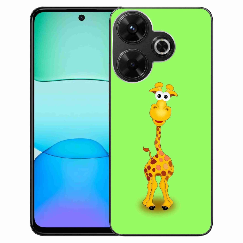 Gelový kryt mmCase na Xiaomi Redmi 13 4G/Poco M6 4G - kreslená žirafa
