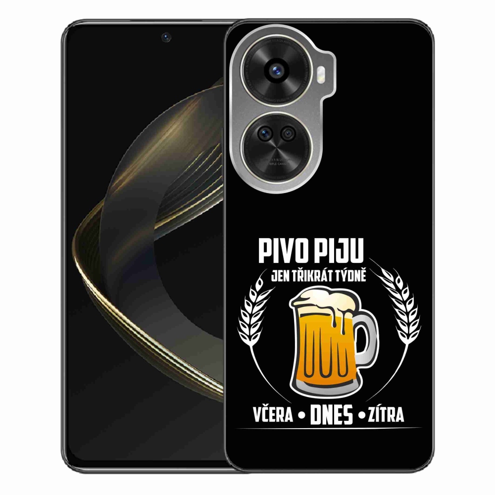 Gelový kryt mmCase na Huawei Nova 12 SE - pivní motiv černé pozadí
