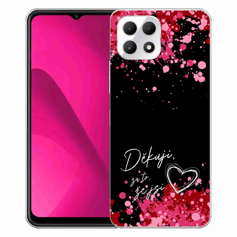Gelový kryt mmCase na T-Mobile T Phone 2 - zamilovaný text 2 černé pozadí