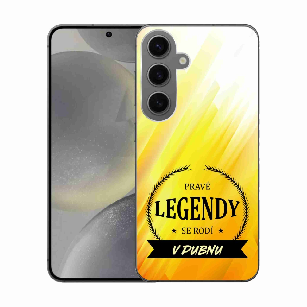 Gelový kryt mmCase na Samsung Galaxy S24 - legendy v dubnu žluté pozadí