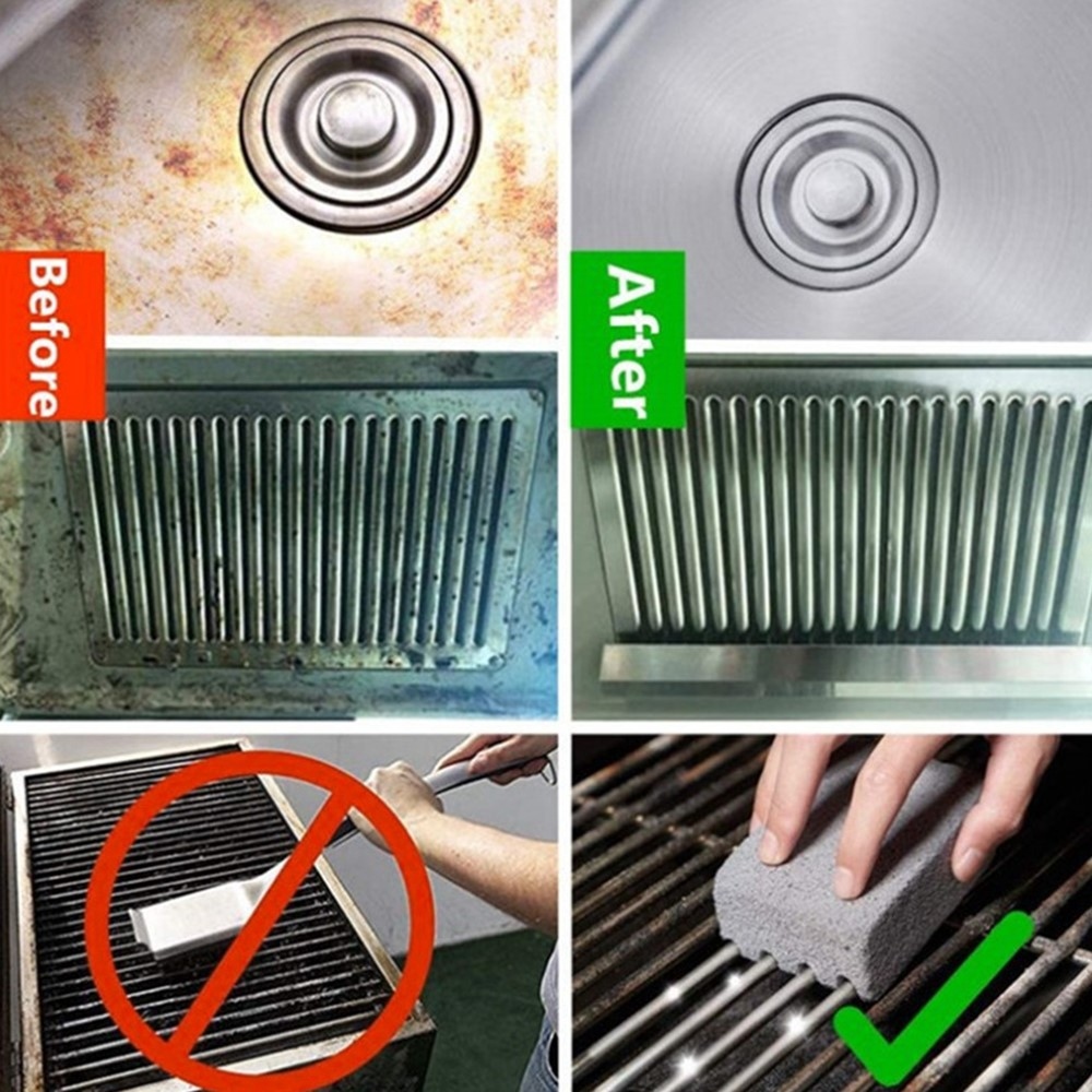 BBQ čisticí blok na grilovací rošty pro odstranění připálenin 10 × 7 × 4 cm