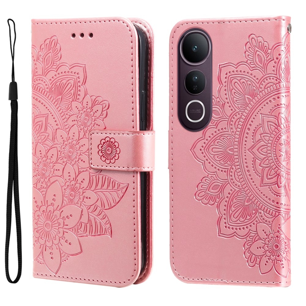 Mandala knížkové pouzdro na Vivo V50 Lite 4G/5G - růžové