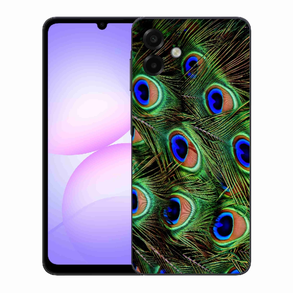 Gelový kryt mmCase na Samsung Galaxy A07 4G - paví peří