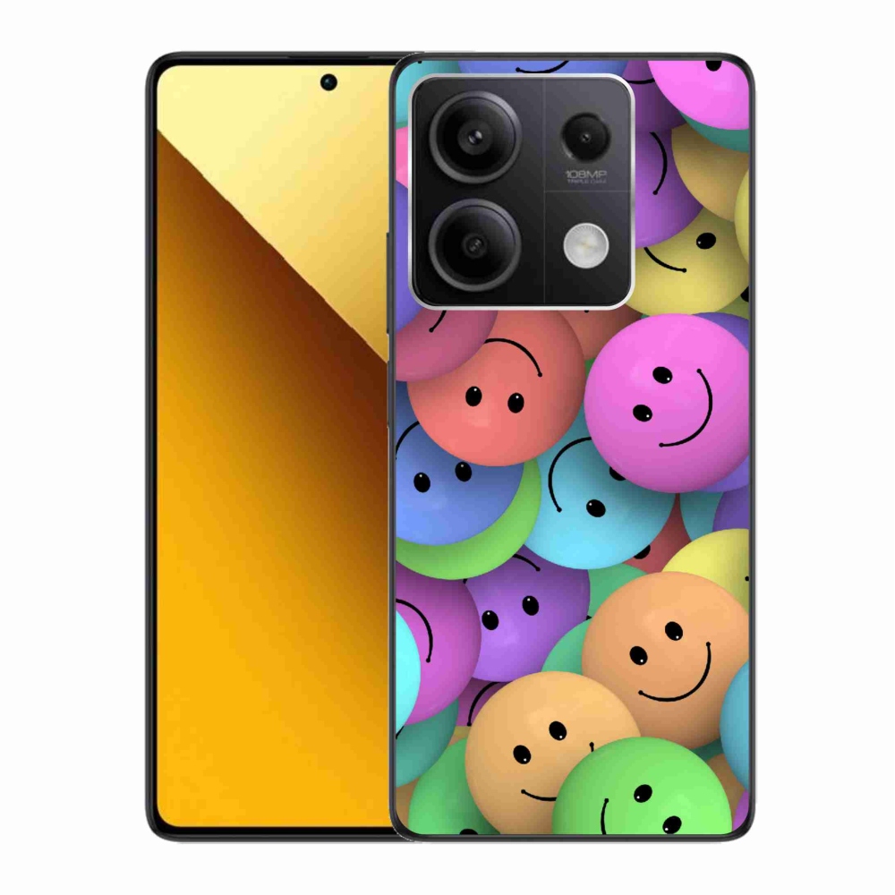 Gelový kryt mmCase na Xiaomi Redmi Note 13 5G - barevní smajlíci