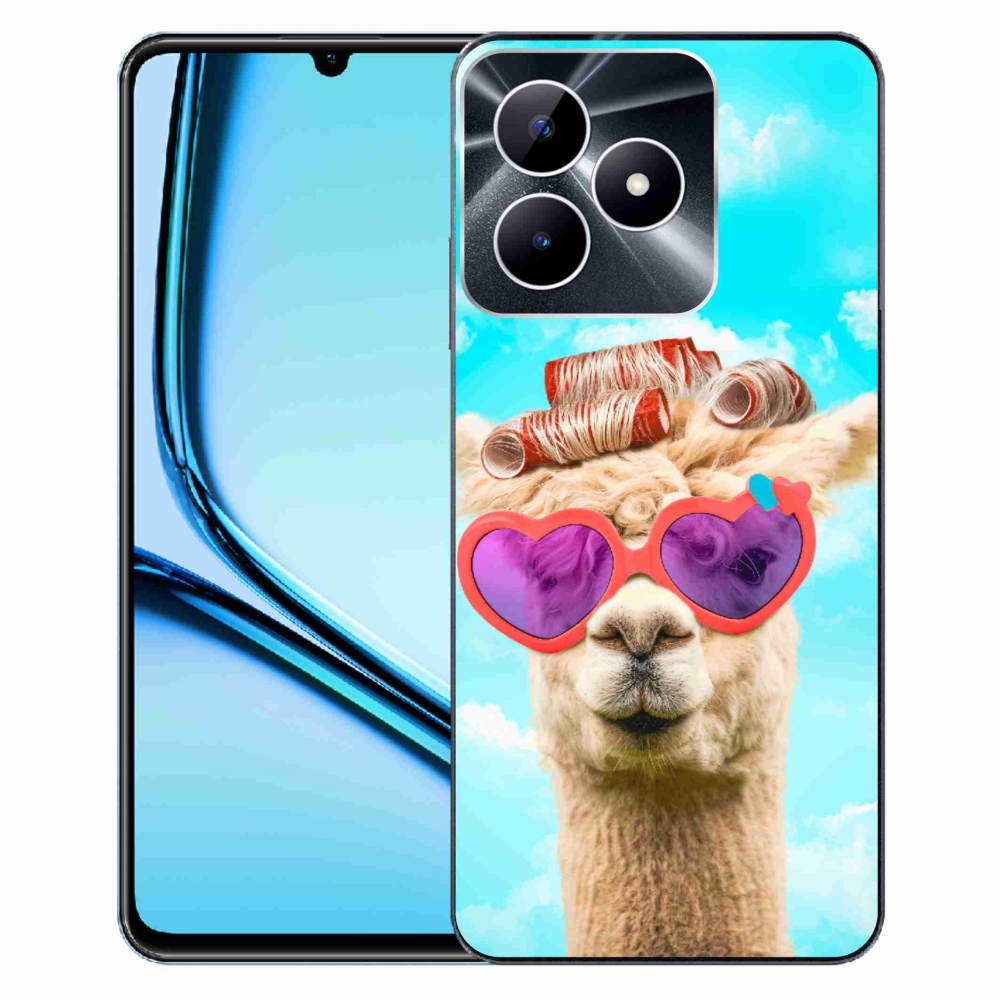 Gelový kryt mmCase na Realme Note 50 - lama s brýlemi