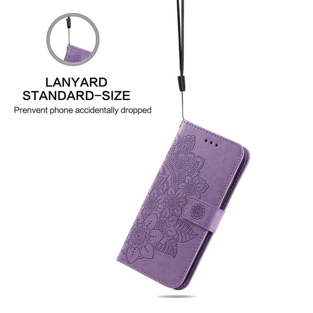 Mandala knížkové pouzdro na Xiaomi Poco X7 Pro 5G - fialové