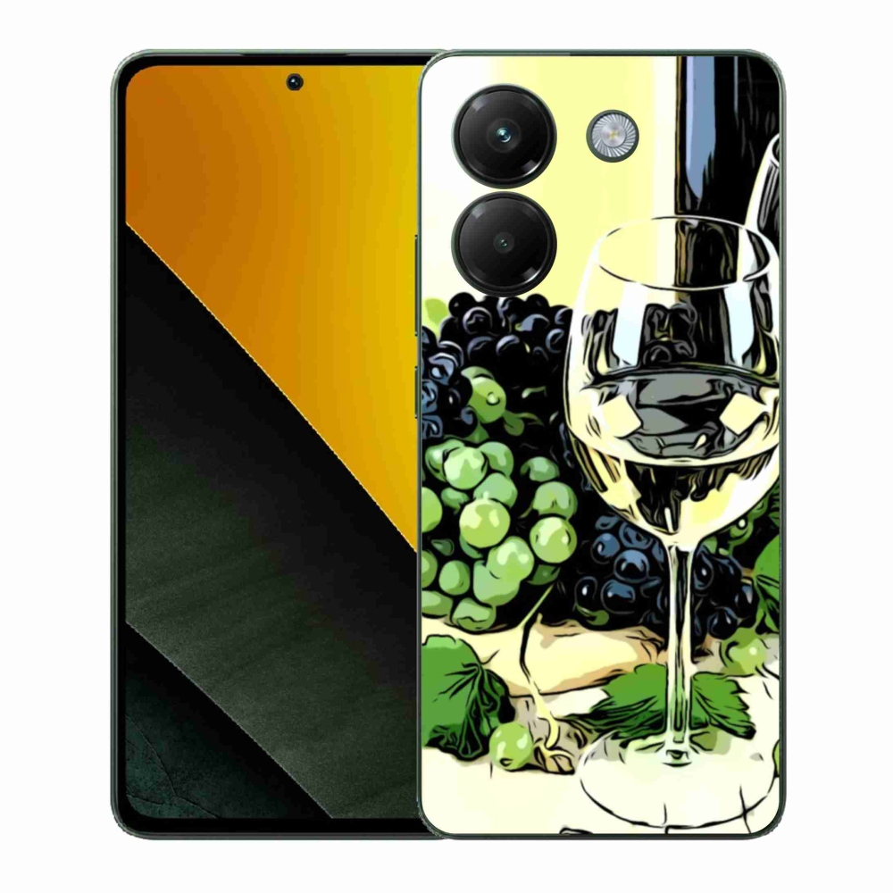 Gelový kryt mmCase na Xiaomi Poco M7 Pro 5G - sklenka vína