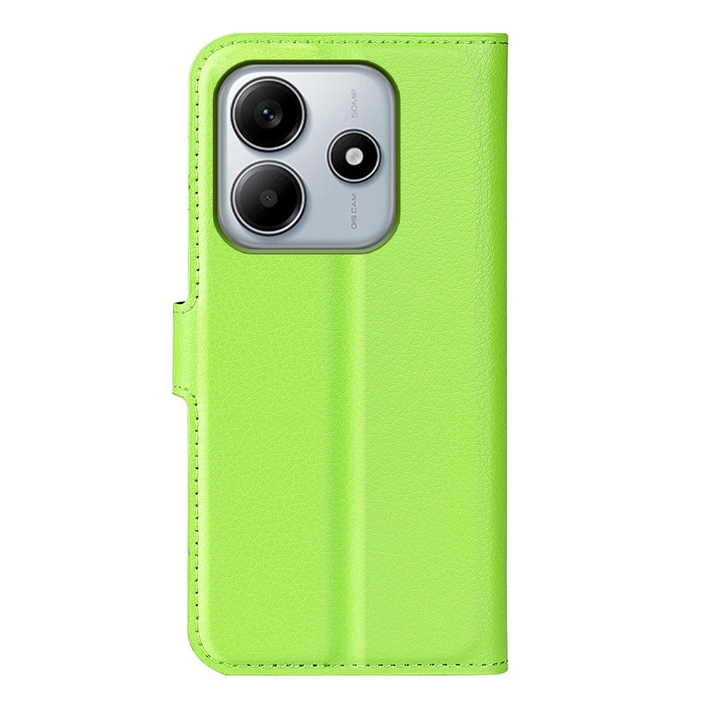 Litchi knížkové pouzdro na Xiaomi Redmi Note 14 5G - zelené