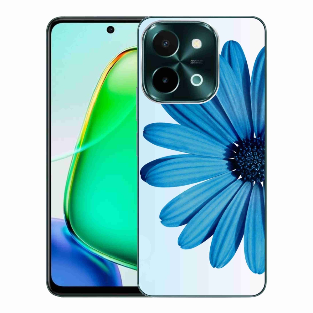 Gelový obal mmCase na Vivo Y28 - modrá kopretina