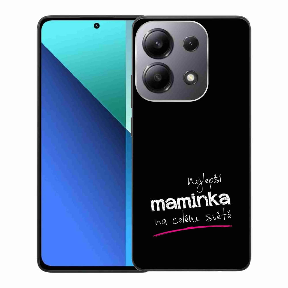 Gelový kryt mmCase na Xiaomi Redmi Note 13 - nejlepší maminka 4 černé pozadí