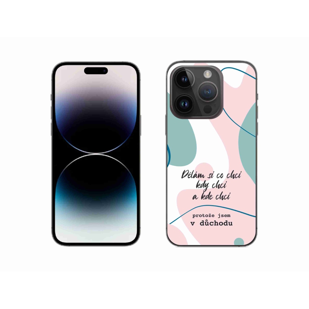 Gelový kryt mmCase na iPhone 14 Pro 6.1 - vtipný text 10 bílé pozadí