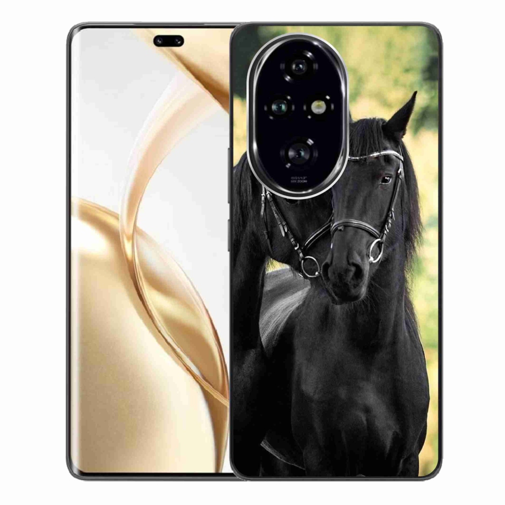 Gelový kryt mmCase na Honor 200 Pro 5G - dva černí koně