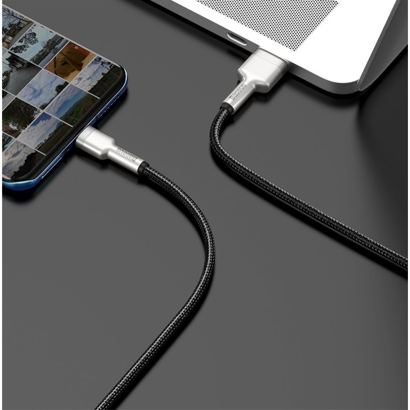 Baseus Cafule Metal Series Datový Kabel USB-USB-C 66W 1m Black