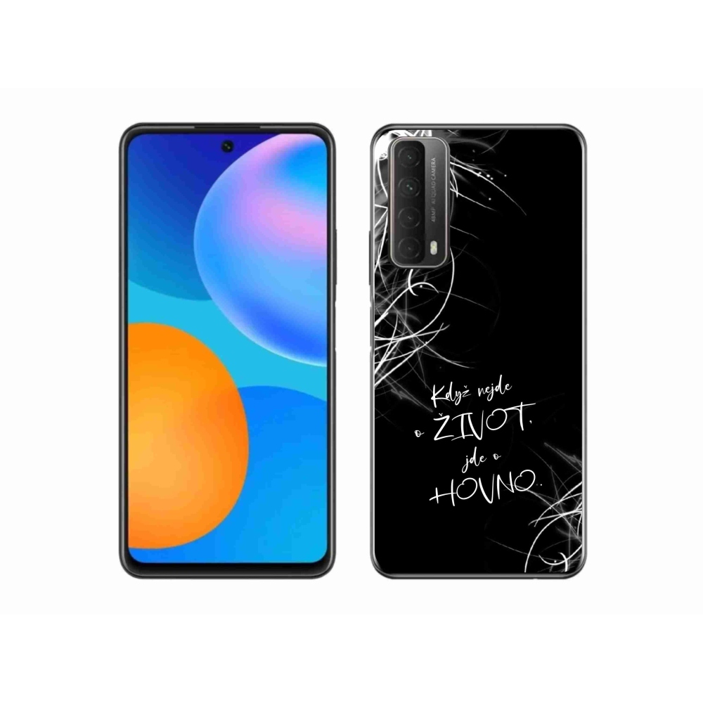 Gelový kryt mmCase na Huawei P Smart (2021) - vtipný text 16 černé pozadí
