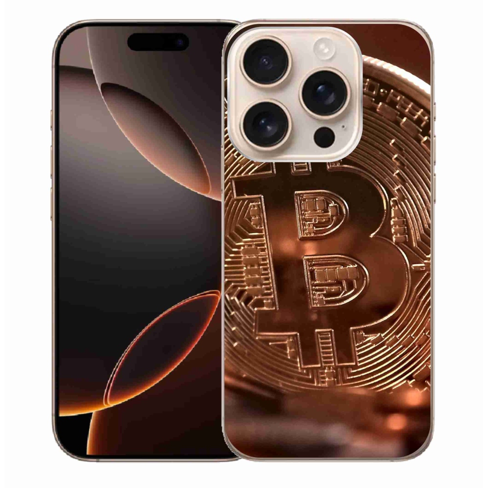 Gelový kryt mmCase na iPhone 16 Pro Max - bitcoin