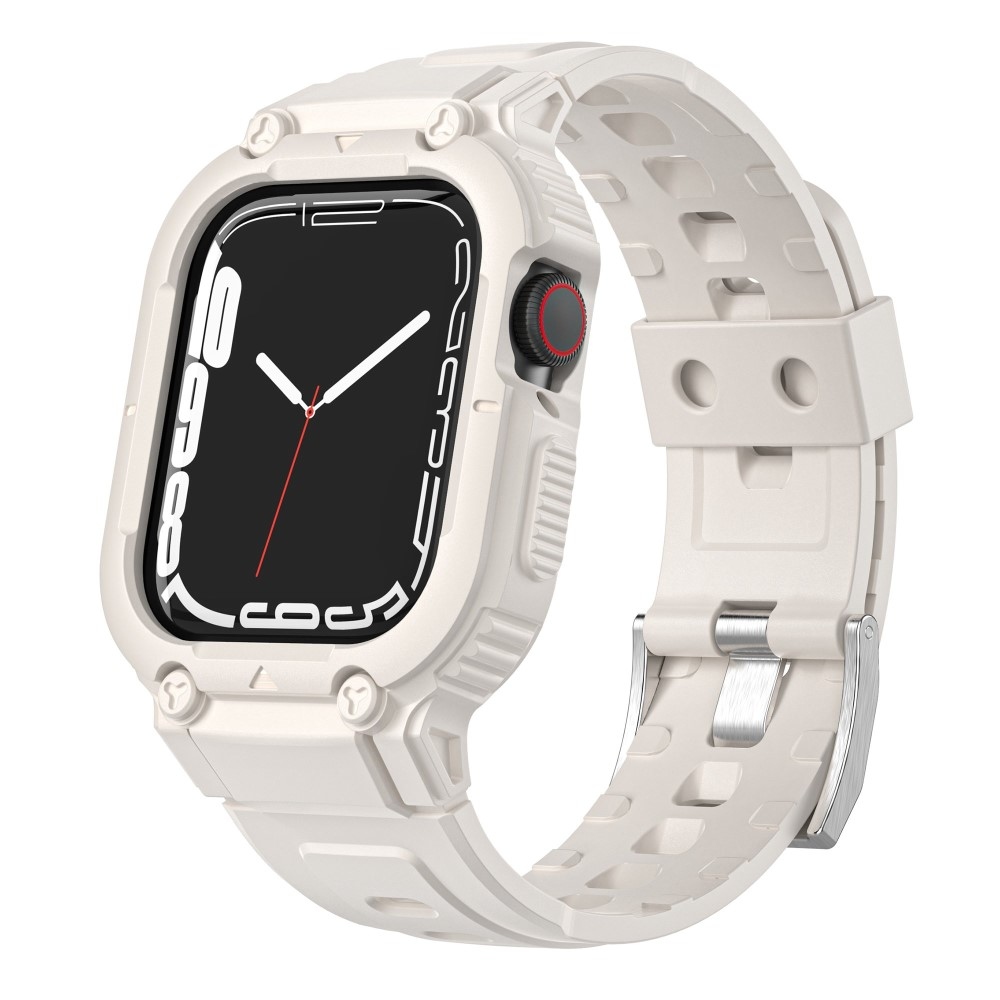 Drop ochranné silikonové pouzdro s řemínkem na Apple Watch Ultra 49mm - béžové