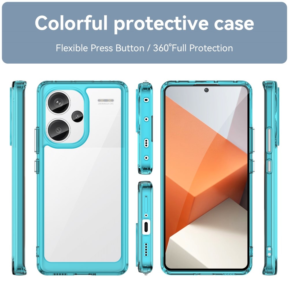 Gelový obal s pevnými zády na Xiaomi Redmi Note 13 Pro+ 5G - světlemodrý