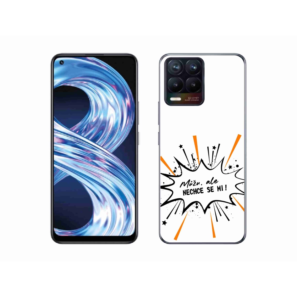 Gelový kryt mmCase na Realme 8 4G - vtipný text 11 bílé pozadí