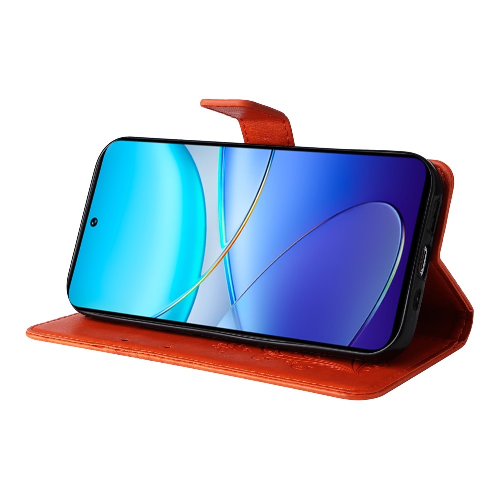 Big Butterfly knížkové pouzdro na Vivo V40 SE 4G/5G - oranžové