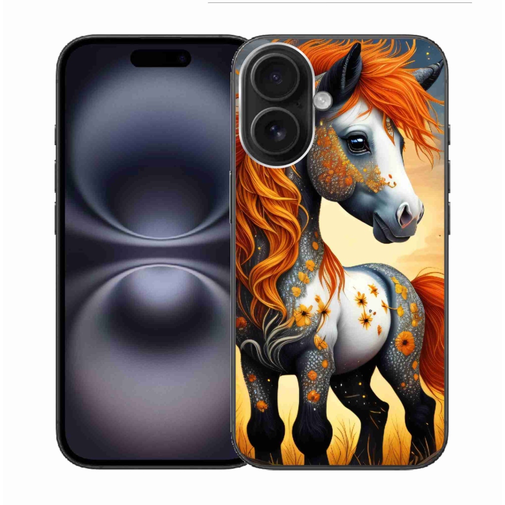 Gelový kryt mmCase na iPhone 16 - barevný poník