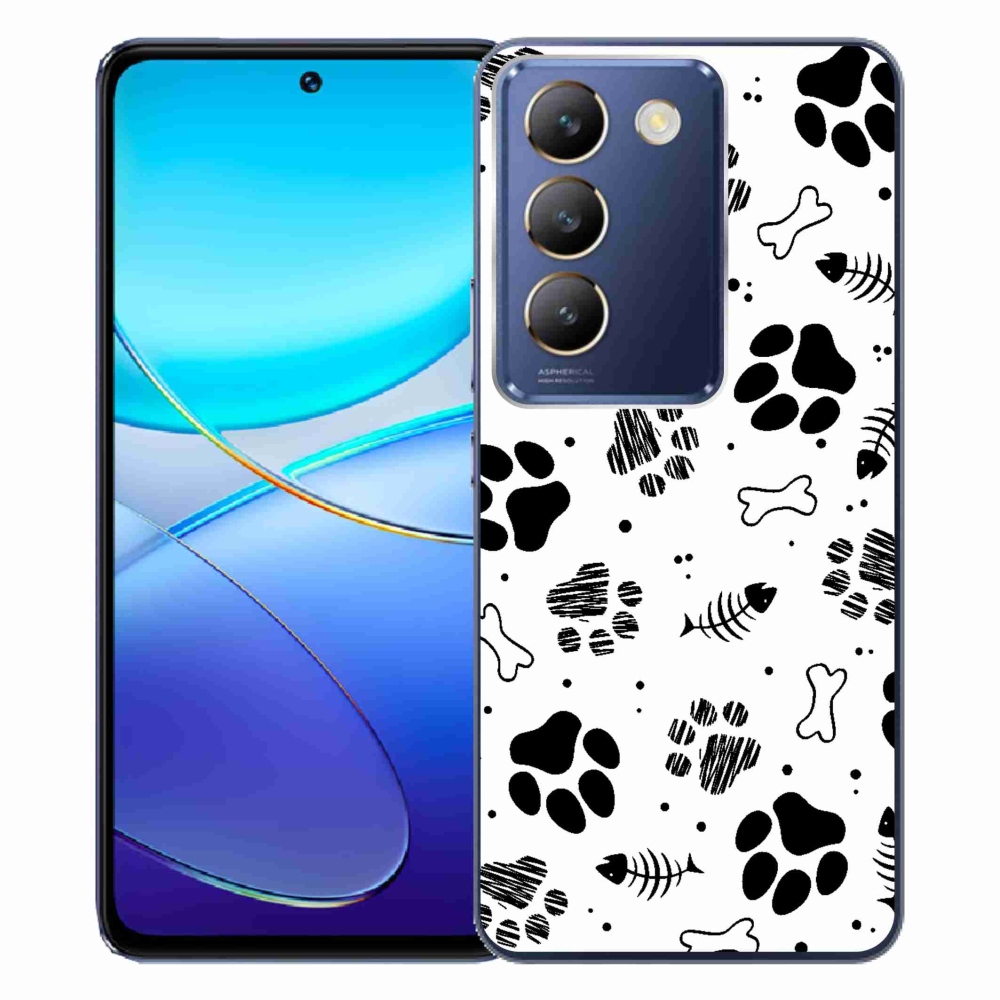 Gelový kryt mmCase na Vivo V40 SE 4G/5G - psí tlapky 1