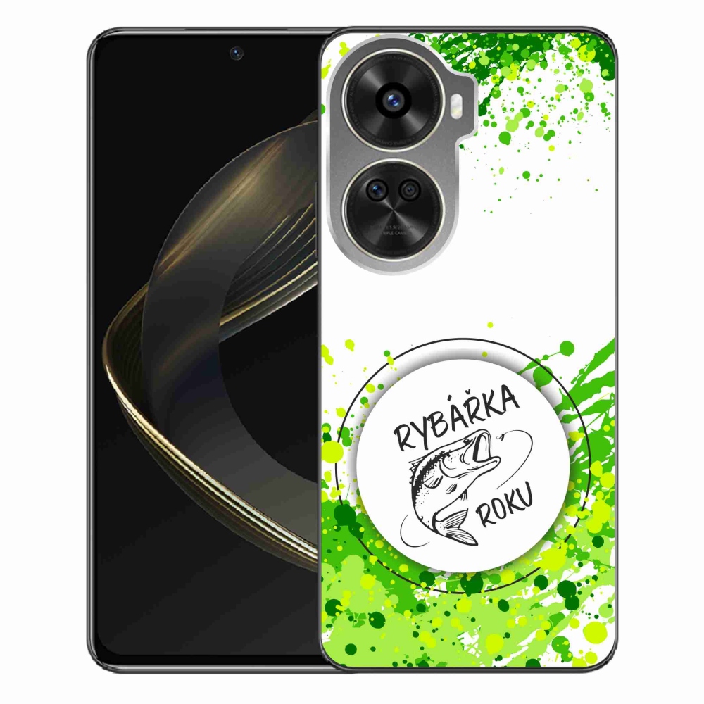 Gelový kryt mmCase na Huawei Nova 12 SE - rybářka roku bílé pozadí