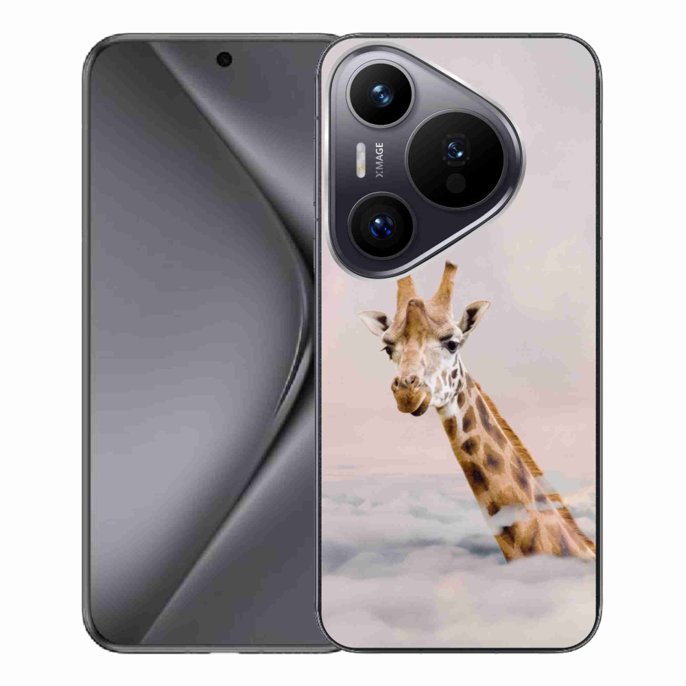 Gelový kryt mmCase na Huawei Pura 70 Pro - žirafa v oblacích