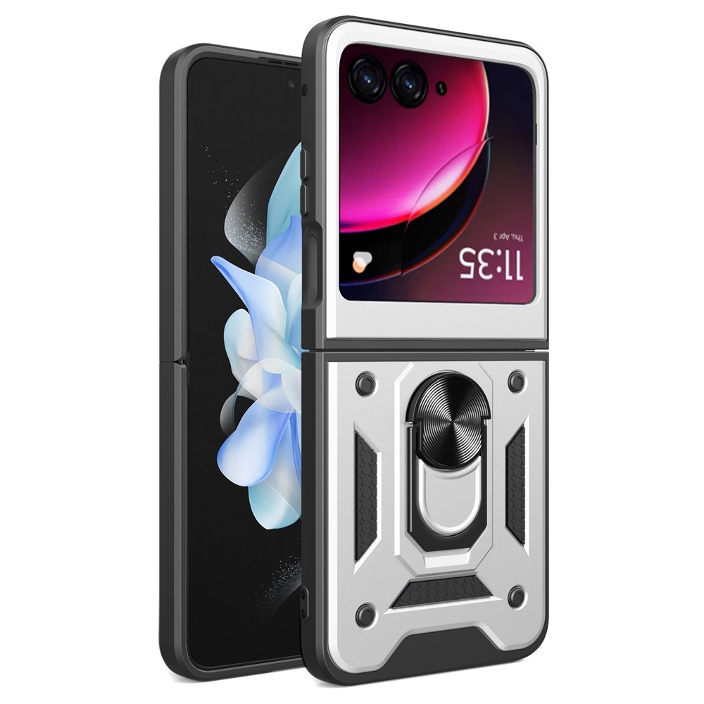 Slide odolný kryt na Motorola Razr 40 Ultra 5G - stříbrný