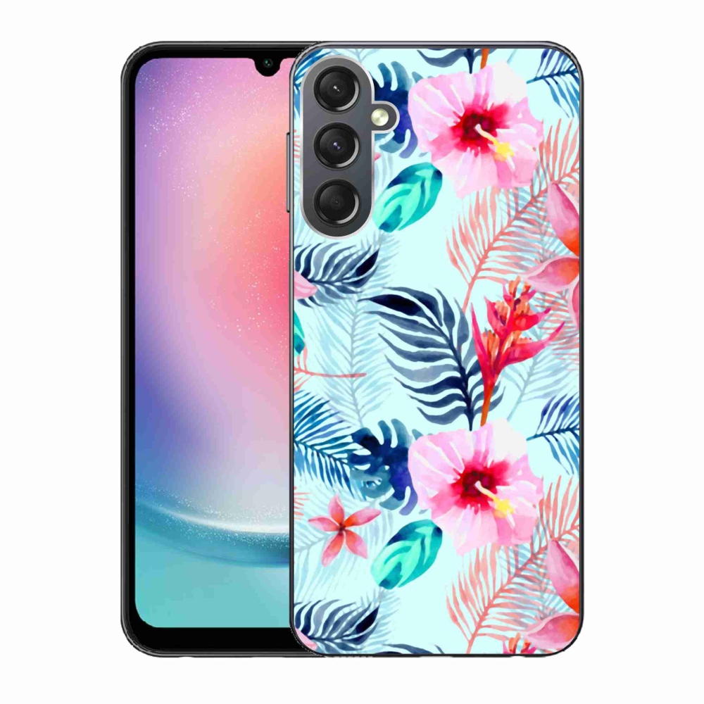 Gelový kryt mmCase na Samsung Galaxy A24 - květiny