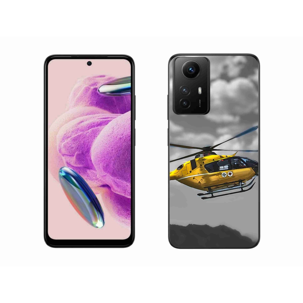 Gelový kryt mmCase na Xiaomi Redmi Note 12S - žlutá helikoptéra