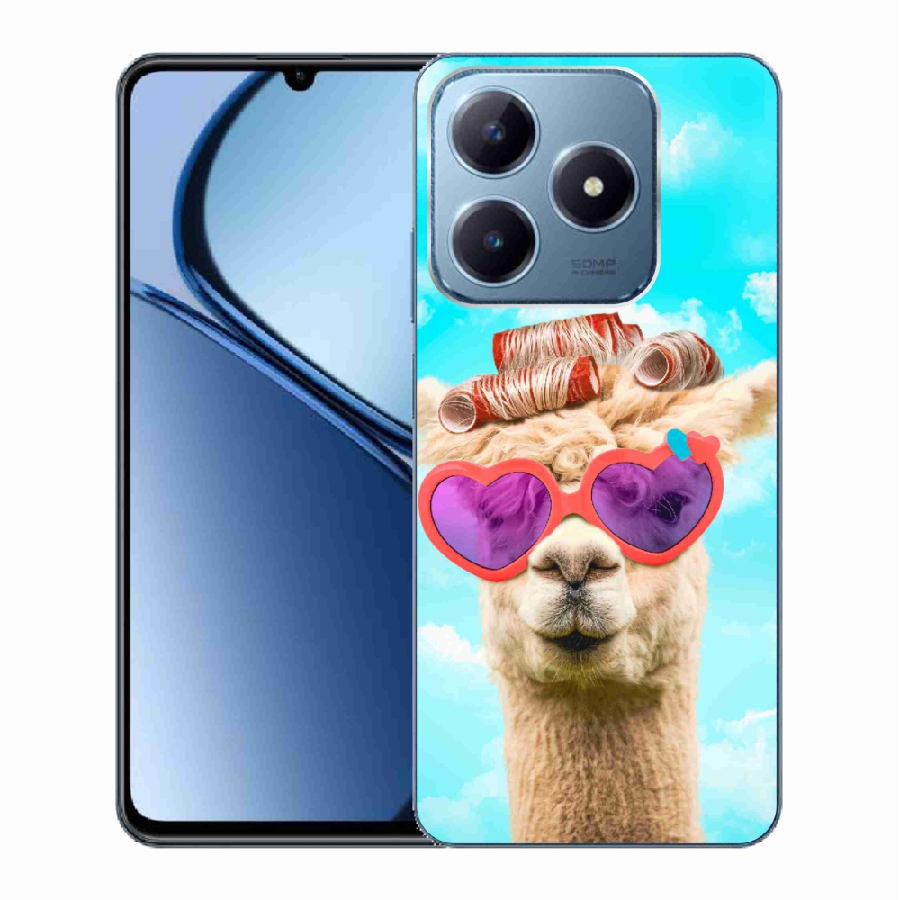 Gelový kryt mmCase na Realme C63 - lama s brýlemi