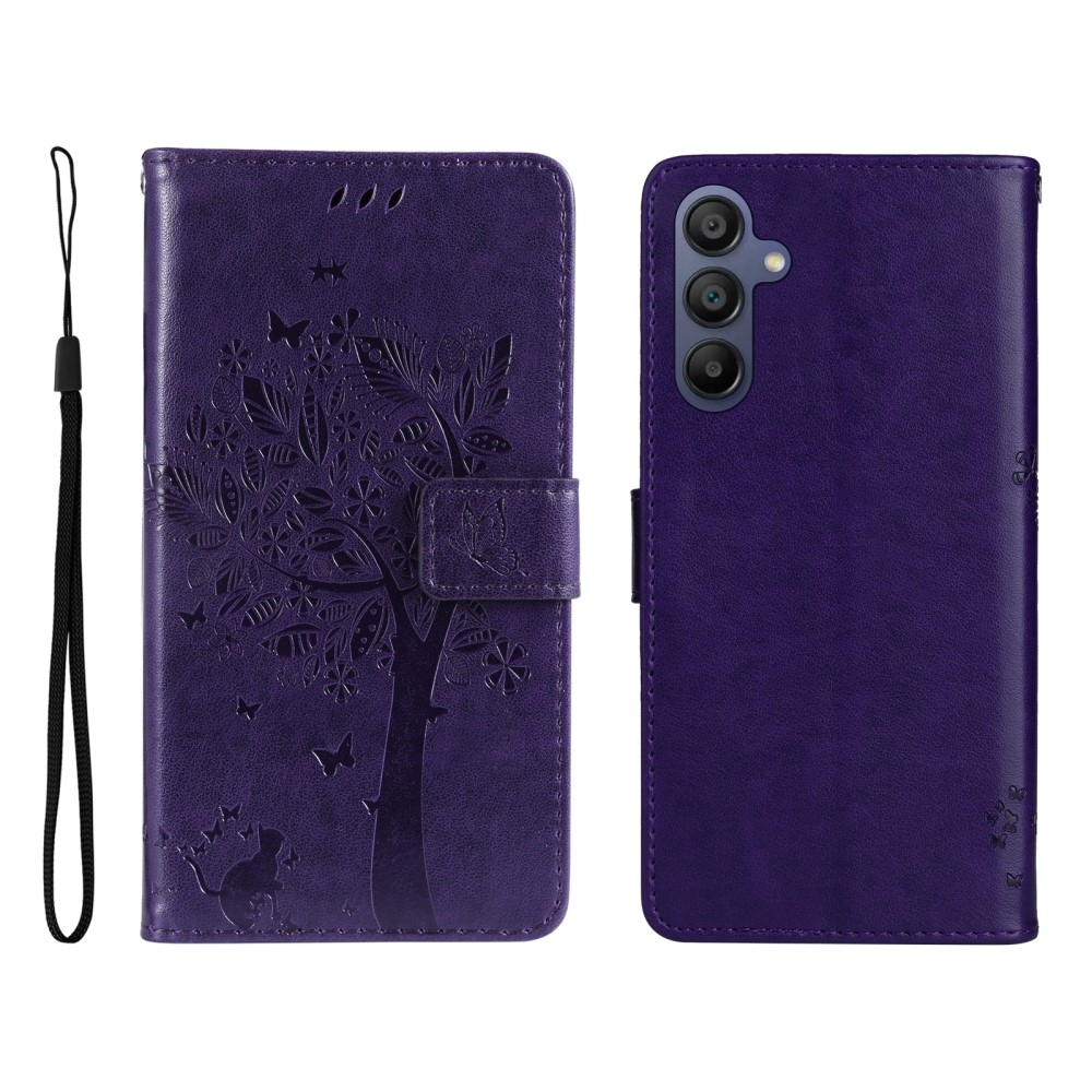 Trees knížkové pouzdro na Samsung Galaxy A16 4G/5G/A26 5G - tmavěfialové