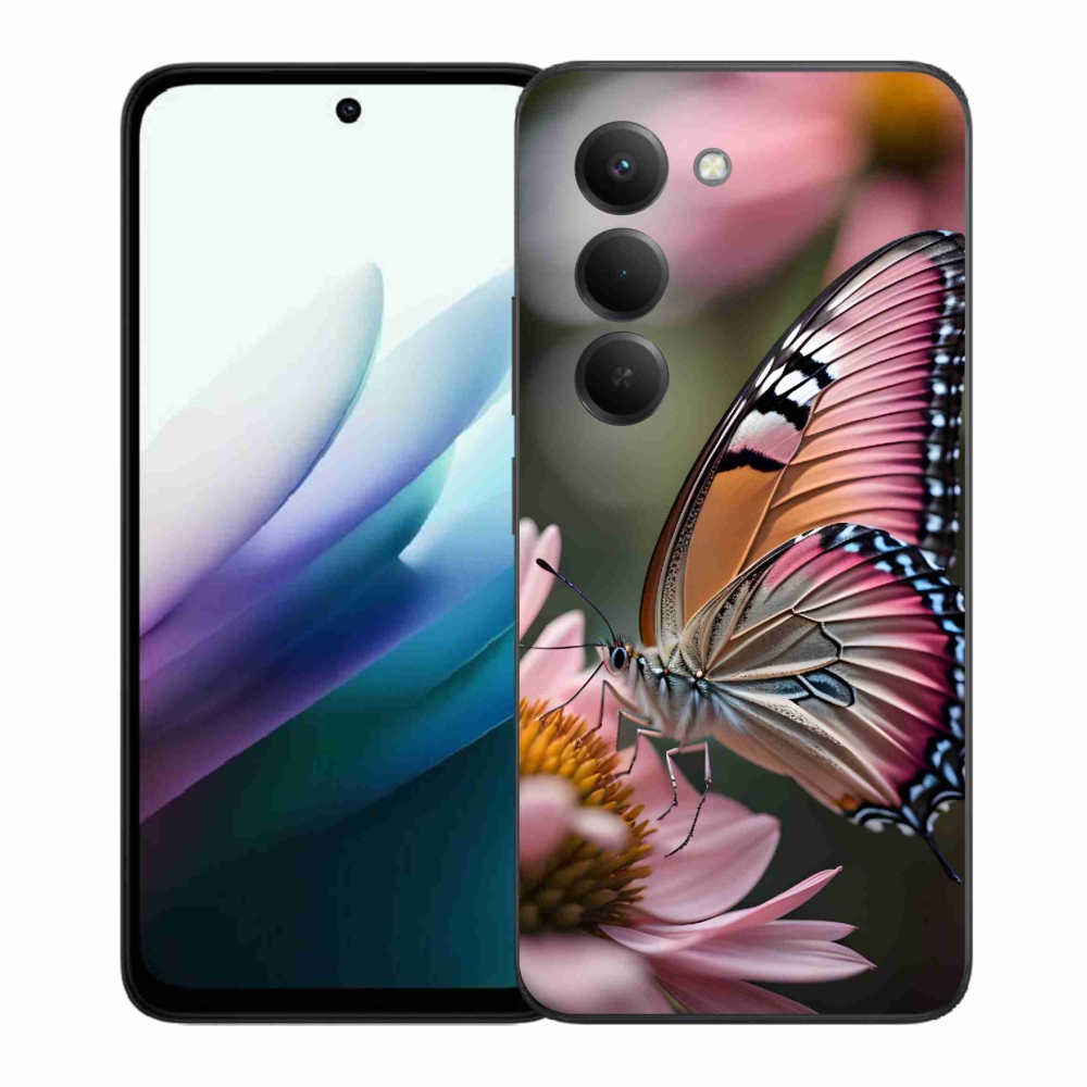 Gelový kryt mmCase na Xiaomi Redmi 15 4G/5G (171mm) - barevný motýl