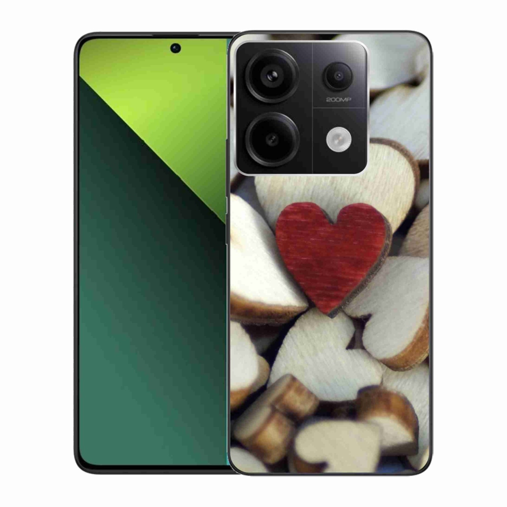 Gelový kryt mmCase na Xiaomi Redmi Note 13 Pro 5G/Poco X6 5G - gravírované červené srdce 