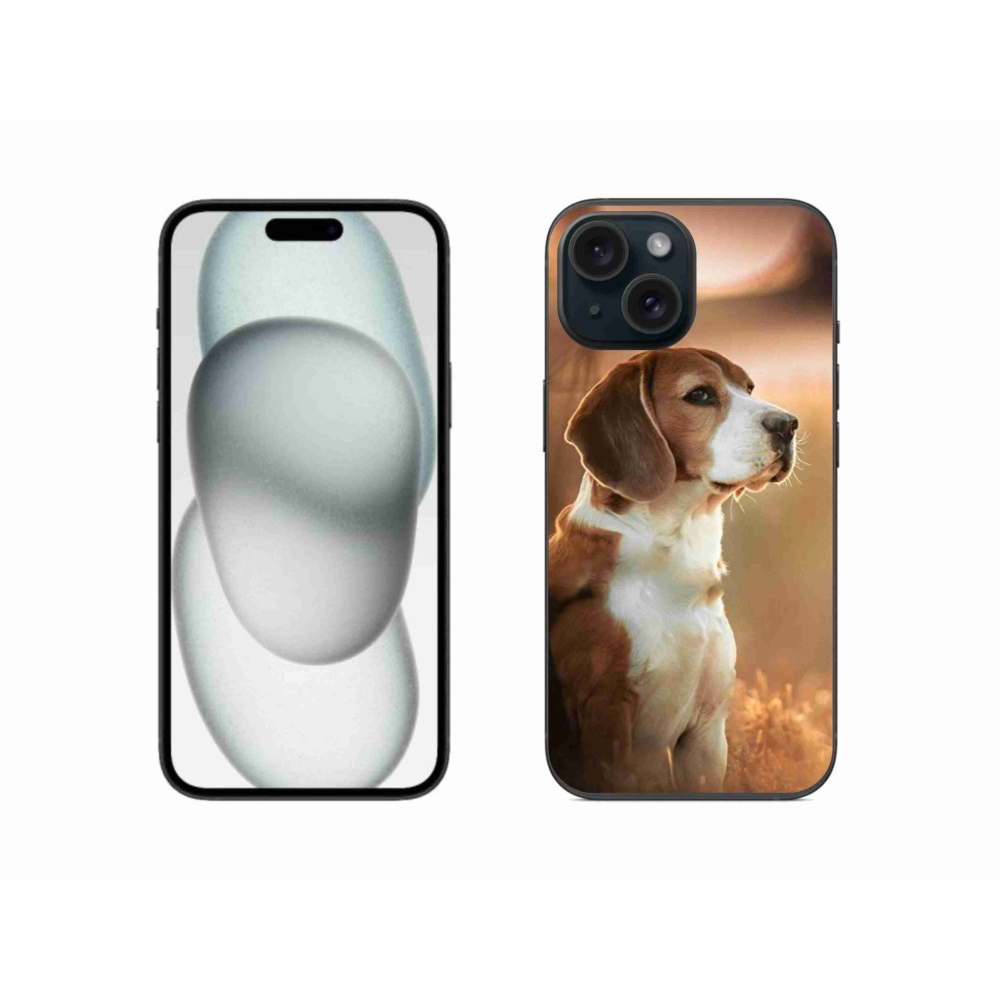 Gelový kryt mmCase na iPhone 15 - bígl