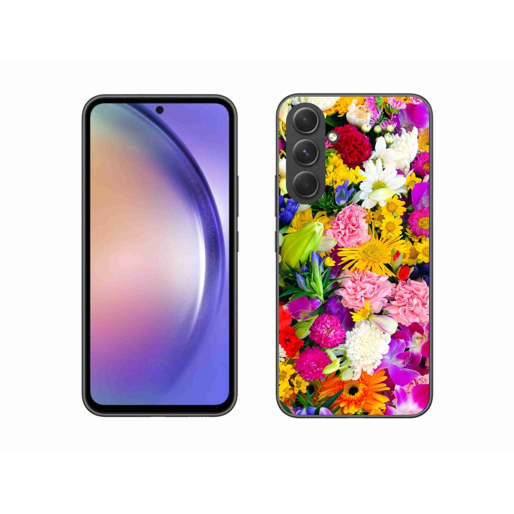 Gelový kryt mmCase na Samsung Galaxy A54 5G - květiny 12